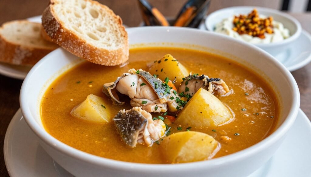 The Best Things to Do in Marseille 11 Traditional Marseille bouillabaisse fish stew served in a restaurant