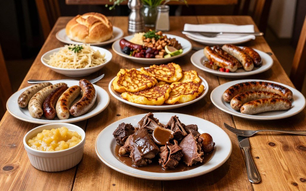 The Best Things to Do in Cologne 26 Traditional Rhineland cuisine spread on table in Cologne restaurant