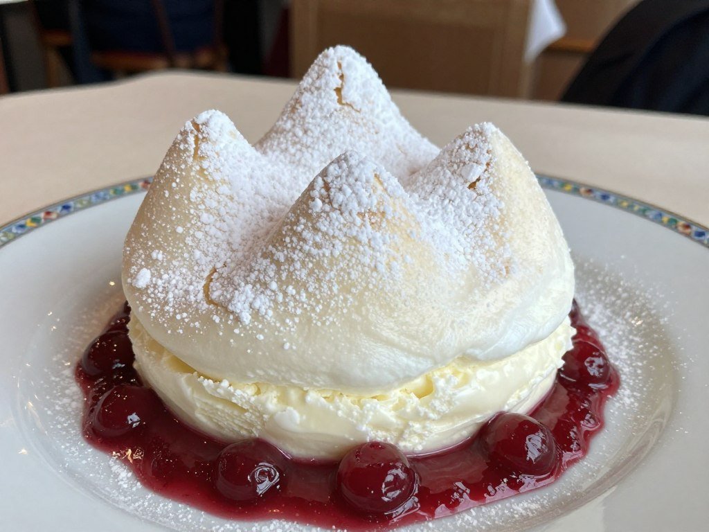 The Best Restaurants in Salzburg 1 Traditional Salzburger Nockerl dessert served at Restaurant S'Nockerl im Elefant in Salzburg