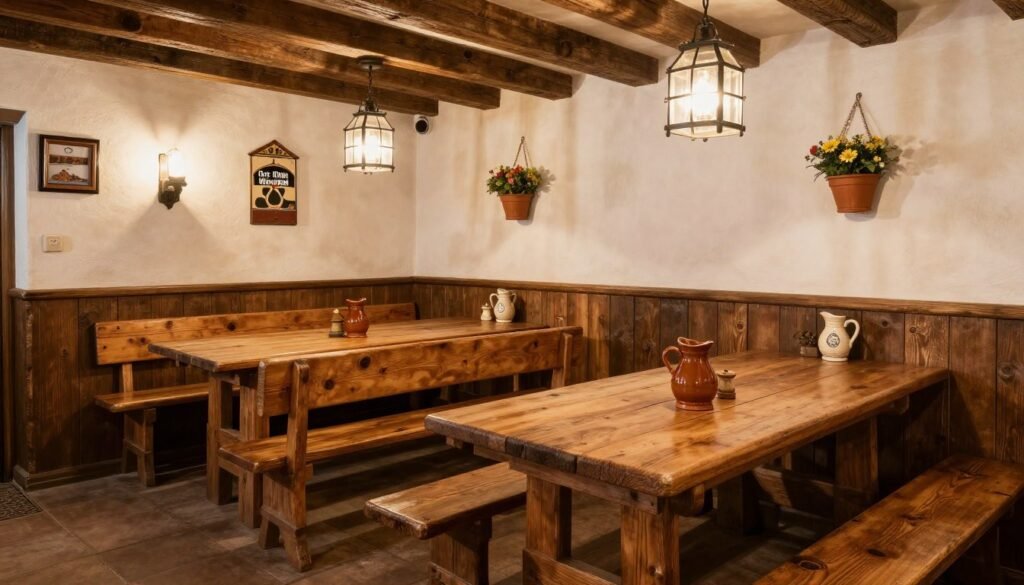 The Best Things to Do in Frankfurt 21 Traditional apple wine tavern interior with wooden tables and regional decor