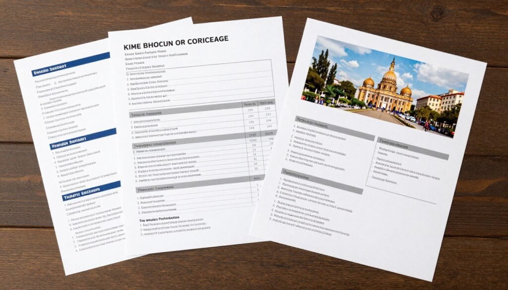 Travel package materials and booking