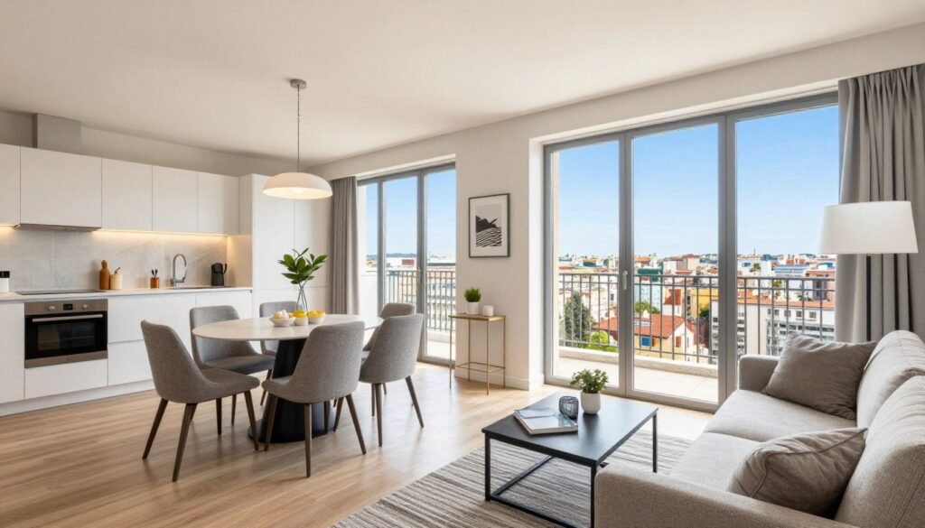 The Best Hotels in Nice 18 Two-bedroom apartment at Aparthotel AMMI with family dining area