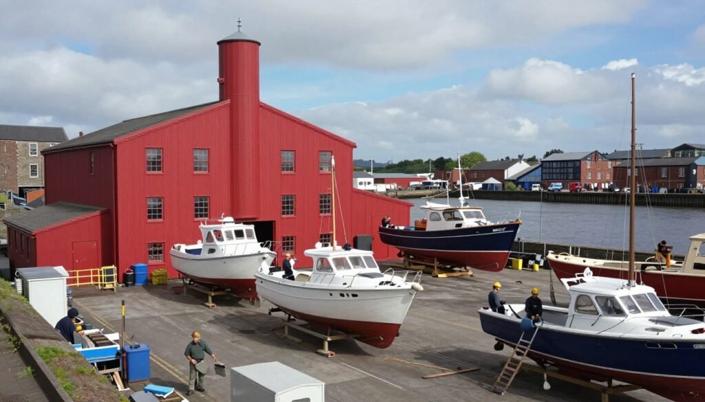 Underfall Yard in Bristol showing historic boatyard and harbor views