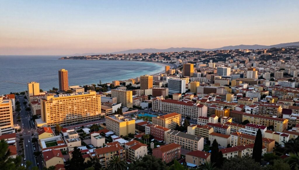 The Best Hotels in Nice 19 View of Nice cityscape showing the mix of hotel options at different price points