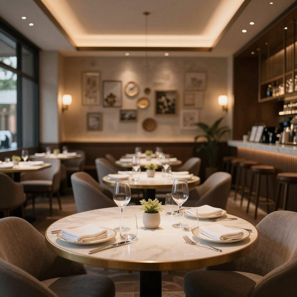 Villa Hadir restaurant elegant dining room