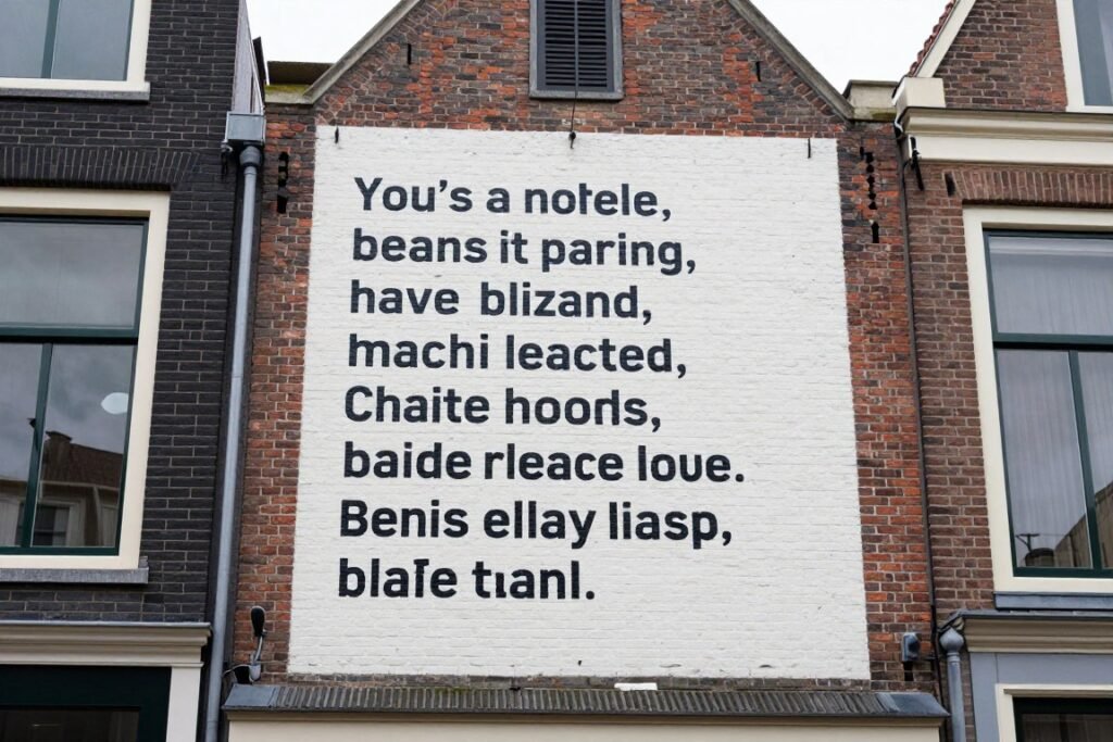 Things to Do in Leiden Netherlands 9 Wall poem painted on a building in Leiden as part of the city's famous poetry project