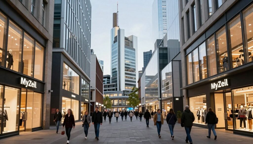 The Best Things to Do in Frankfurt 26 Zeil shopping street with modern department stores and pedestrian crowds