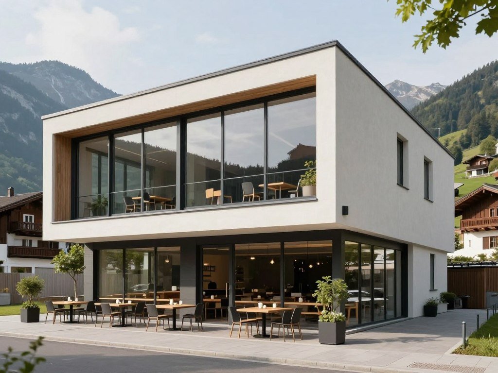 Zentrum Balzers restaurant exterior modern design