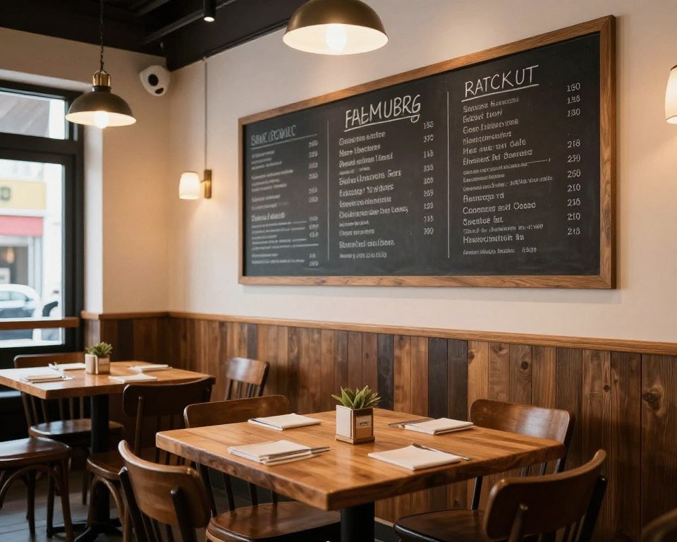 casual Hamburg bistro interior with welcoming atmosphere and reasonable prices