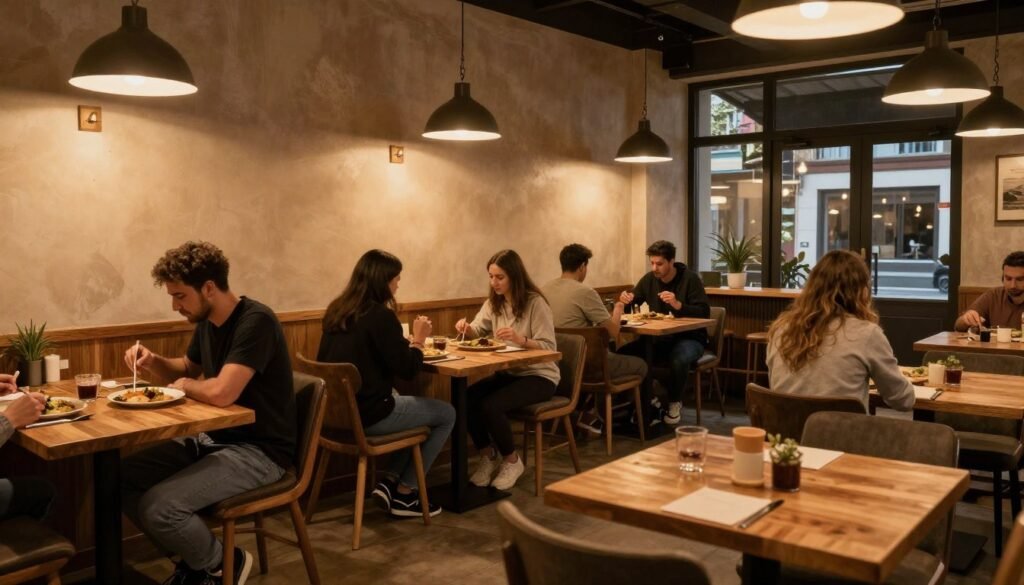 casual restaurant atmosphere in Vaduz