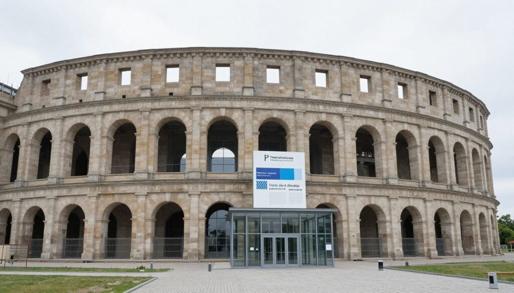 congress hall at nazi party rally grounds in nuremberg