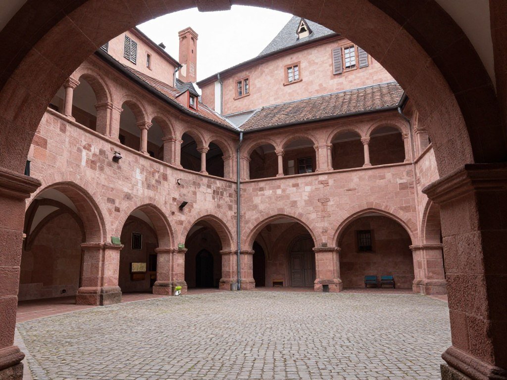 The Best Things to Do in Balzers 2 interior courtyard of Gutenberg Castle with stone walls