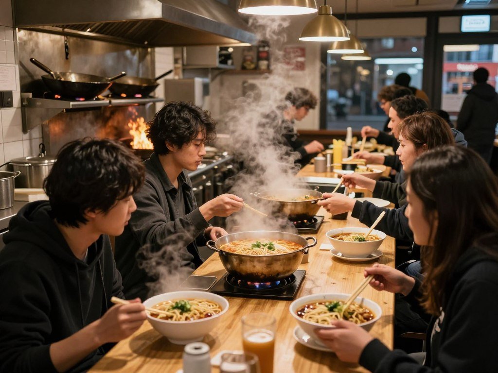 late-night noodle spot in Frankfurt