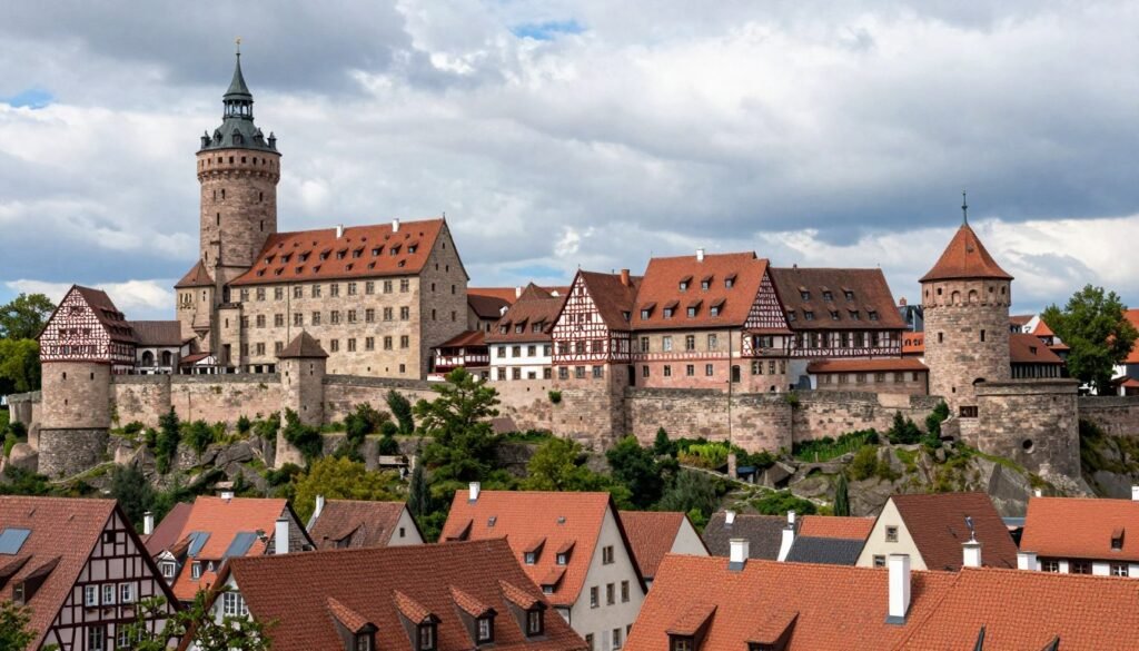 nuremberg imperial castle complex on the hill overlooking the old town